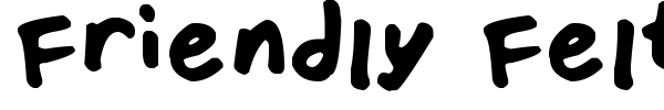 Friendly Felt Tips font preview